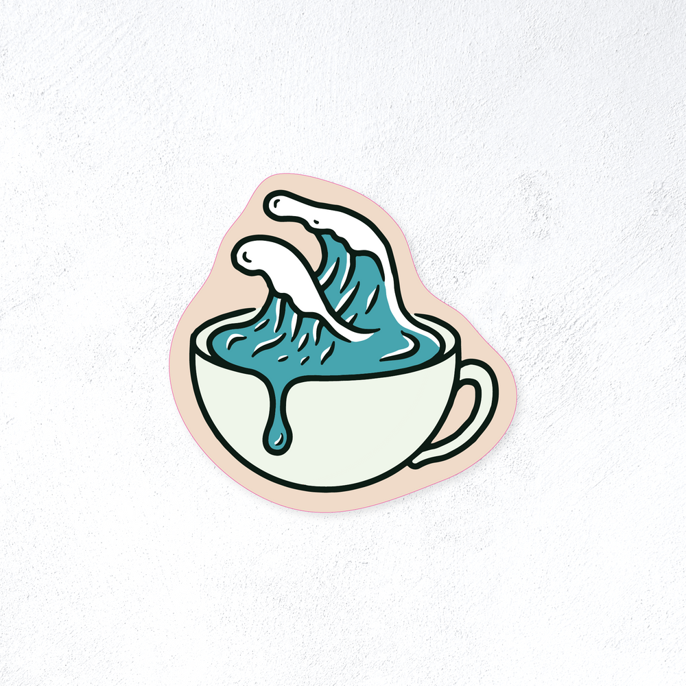 Coffee Wave Sticker